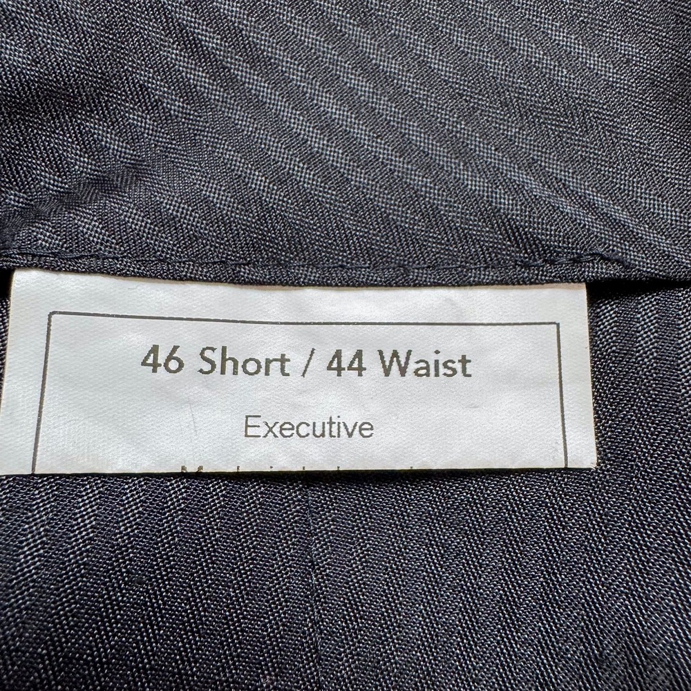 Jos A Bank Dress Pants Mens 44 Waist Gray Wool Pleated Front Cuffed Trousers - Picture 12 of 16